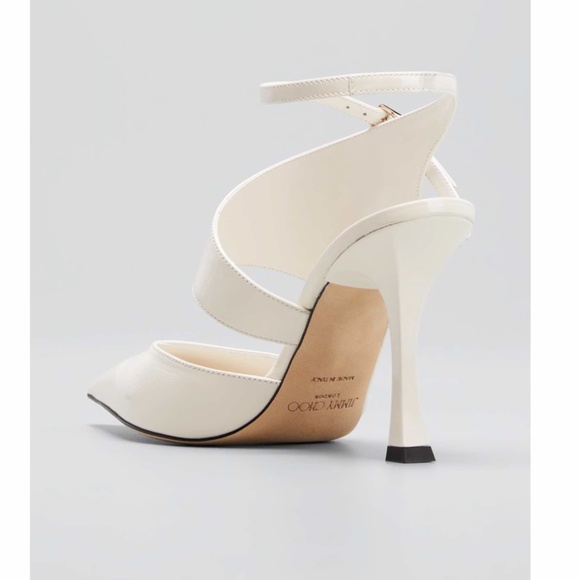 JIMMY CHOO Traci 90mm Cutout Leather Pumps 9.B/39 EU $850 - Picture 13 of 14